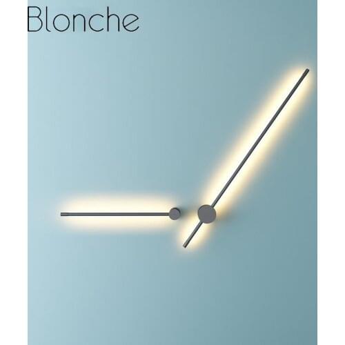 Modern Creative Simple LED Wall Lamp Nordic Minimalist Living Room Home Decor Sofa Background Wall Light Bedroom Bedside Lamps