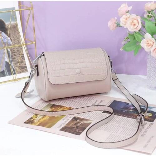 100% Top Layer Cowhide Crossbody Bag Small Crocodile Genuine Leather Shoulder Bag Famous Brand Women Messenger Bag Girls Handbag