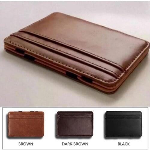 Ultra Thin Mini Wallet Mens Small Wallet Business PU Coin Wallets Leather Holder no Wallets logo Purse Card Credit E7Z7