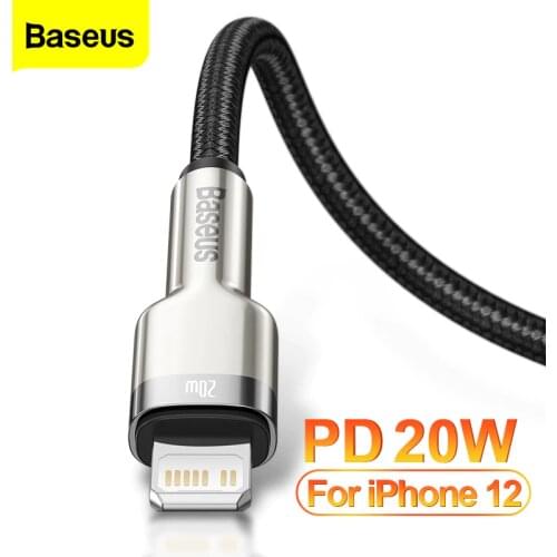 Baseus PD 20W USB C Cable For iPhone 12 Pro Max 11 X Xr Xs Fast Charging For iPad Air 4 Type C USBC Charger USB-C Date Wire Cord