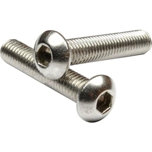 Stainless Steel Button Head Screw, Hex Socket Bolts Type:M6 / 6mm Bolt size:M6 x 18mm Your pack quantity:20