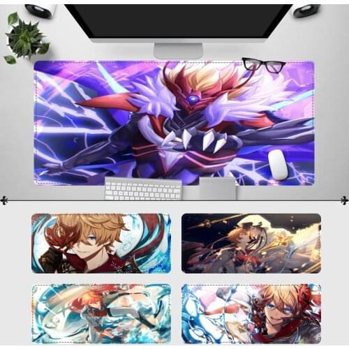 Vip Tartaglia Genshin Impact Gaming Mouse Pad Gamer Keyboard Maus Pad Desk Mouse Mat Game Accessories For Overwatch