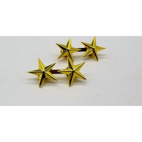 Military Store WWII WW2 ARMY OFFICERS TWO-STAR RANK BADGE US GENERALS RANK INSIGNIA GOLD Military Reenactments