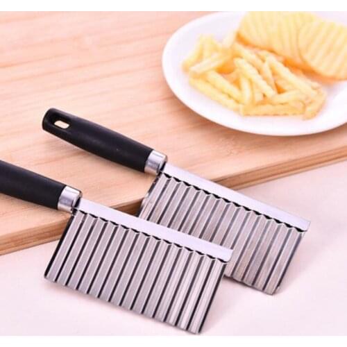 Crinkle Cutter for Veggies Stainless Steel Blade Wavy Crinkle Cutting Tool