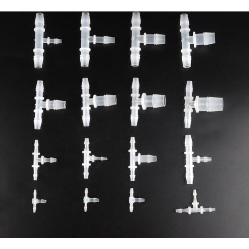 10Pcs Water Hose Connector PP Plastic Reducing Tee Connectors Aquarium Fish Tank Water Pipe Pagoda Joints Exhaust Pipe Joint