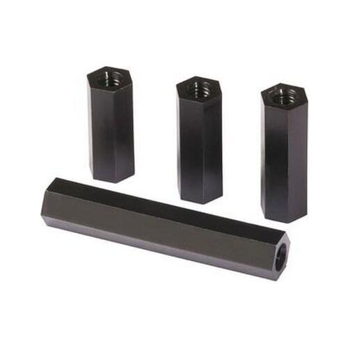 100PCS/LOT M3*35mm M3*35 Black Nylon Standoff Spacer M3 Female x M3 Female 35mm