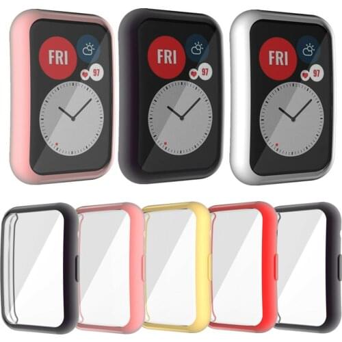 8 Color Pack Smart Watch Case for Huawei Watch Fit TPU High Quality Flexible Cover Soft Shockproof Bumper Thin Lightweight Shell