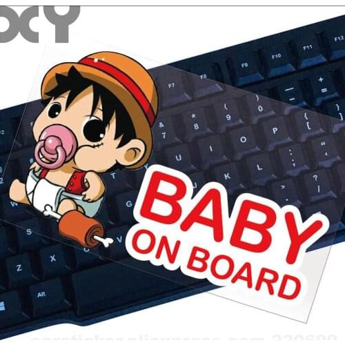 Baby on Board Funny Cute Car Window Stickers Decals 6.7" * 4.3"