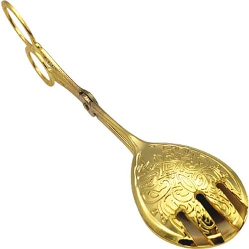 Food Tong Gold-plated Snack Cake Clip Salad Bread Pastry Clamp Baking Barbecue Tool Fruit Salad Cake Clip Kitchen Utensils