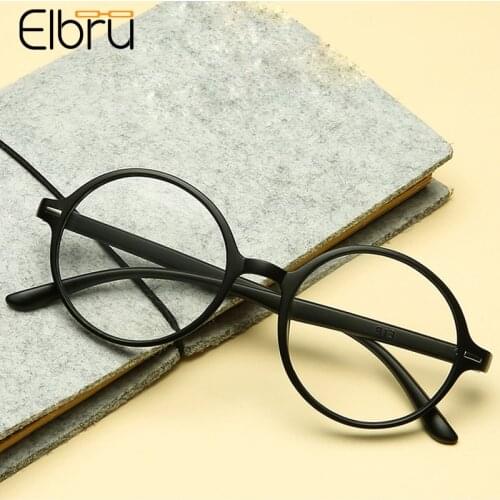Elbru 2021 Round Ultralight TR90 Reading Glasses Resin HD Lens Hyperopia Glasses Portable Presbyopic Magnification For Parents