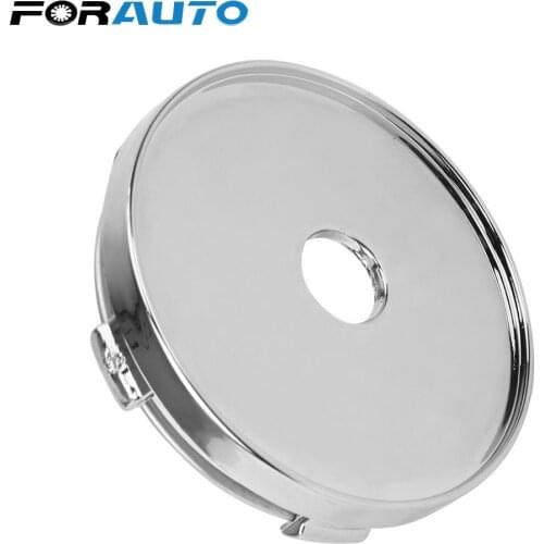 FORAUTO ABS Chrome Wheel Center Cap No Logo 60mm Silver Dust Cover Car Wheel Cover Auto Hubcaps Cover