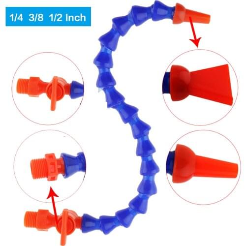 1/4 Inch 300mm Round Nozzle Plastic Flexible Water Oil Cooling Tube with Switch for CNC Machine/ Milling /Lathe