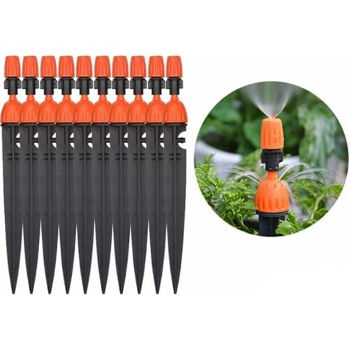 Quality 1 Lot 10pcs Multifunctional Adjustable 8 Outlets Spray Dripper Irrigation Sprinklers Watering Kits Drip Irrigation Syste