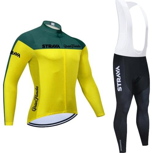 Team Portugal Long Sleeve Cycling Jersey Set STRAVA Bib Pants Ropa Ciclismo Bicycle Clothing Bike Jersey Uniform Men Clothes