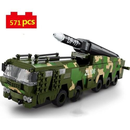 Military Series World War II Chinese Army DF-17 ballistic missile soldier Figures DIY Model Building Blocks Bricks Toys Gifts