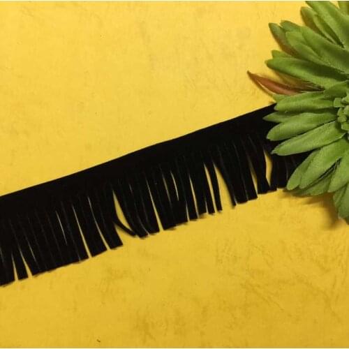 6.5cm Tassel Length Lace Suede Flat Leather Cord For Bag/ Cloth/Curton Accessory DIY