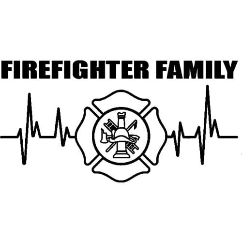 Hot Sell Car-Sticker and Decals FIREFIGHTER FAMILY with Fireman The Necessary Tools Window Car Accessories Interior PVC17*9cm