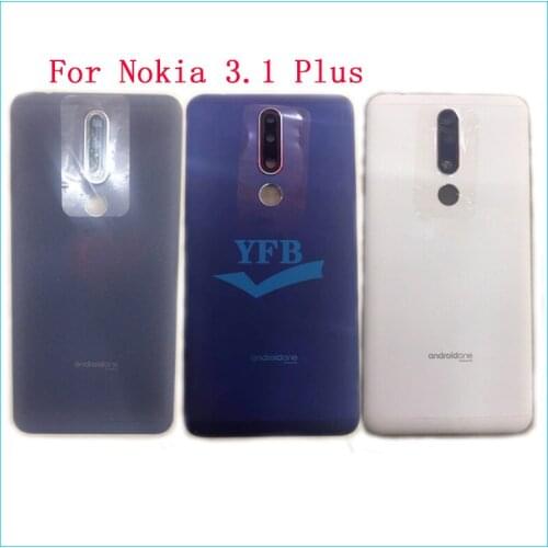 Dual SIM Card Metal Rear Housing For Nokia 3.1 Plus Battery Cover Case Back Housing
