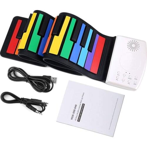 Mini piano usb folding roll up piano 49 KEYS soft keyboard piano musical toy style kids educational toy