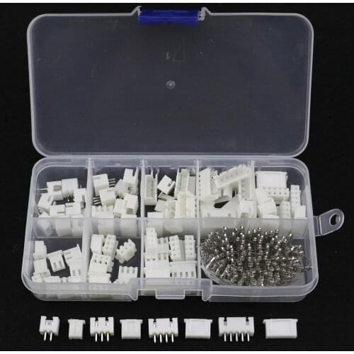 230pcs XH 2.54mm 2pin 3pin 4pin 5pin Pitch Terminal Kit Housing Pin Header JST Connector Wire Connectors Adaptor XH2.54 TJC3