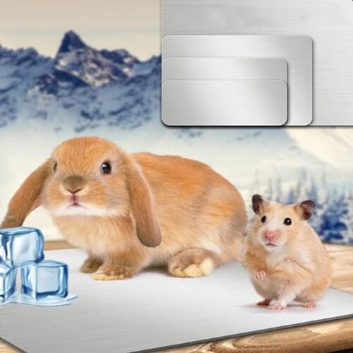 Pets Cooling Aluminum Alloy Plate Hamster Rabbit Summer Heat Dissipation Mat Cool Down Pets Cage Decor Small Pet Supplies