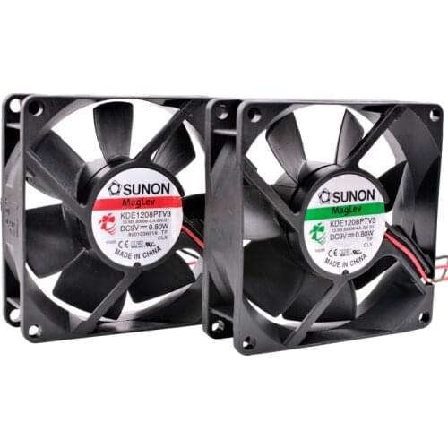 Original KDE1208PTV3 8cm 80mm fan 8025 80x80x25mm DC9V 0.8W Magnetic suspension bearing cooling fan