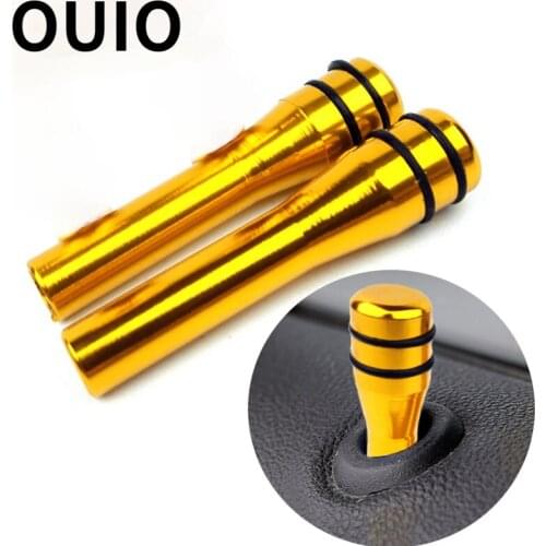 OUIO 2pcs Aluminum Alloy Car Interior Door Lock Knob Pull Pins For Suzuki Volkswagen Passat B5 B6 Tiguan Skoda Octavia A7 A5 2