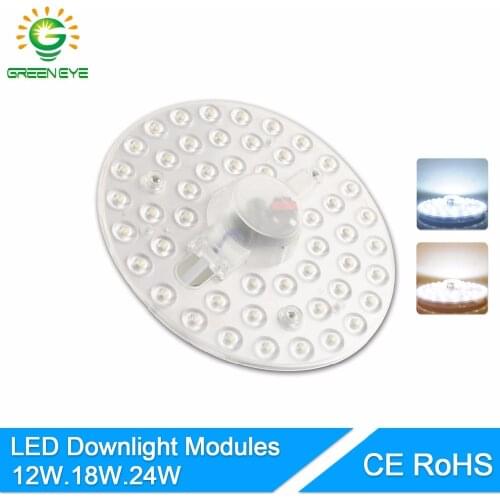 GreenEye Long Life 12W 18W 24W LED Panel Ceiling Light Lamp Replace Downlight Accessory Magnetic Source Light Board Bulb 220V