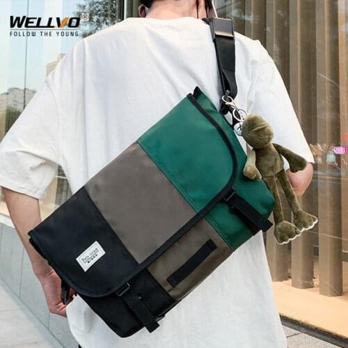 2021 New Fashion Mens Shoulder Bag Male High Quality Oxford Sports Messenger Bags Men Striped Solid Crossbody Bags XA685ZC