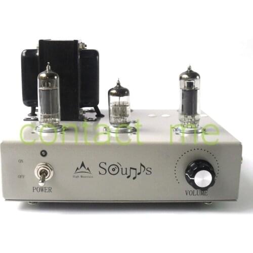 Fever HIFI 6N2 6P1 tube headphone power amplifier, output power : 1000MW，S/N Ratio: 90db，Input Sensitivity: 500mv-2000mv