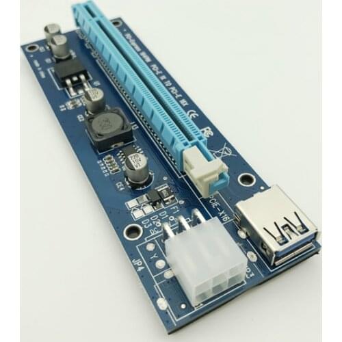 USB 3.0 PCI-E Express 1x to16x Extender Riser Card Adapter with 60cm USB 3.0 Extender Cable for Bitcoin BTC Miner Mining Device