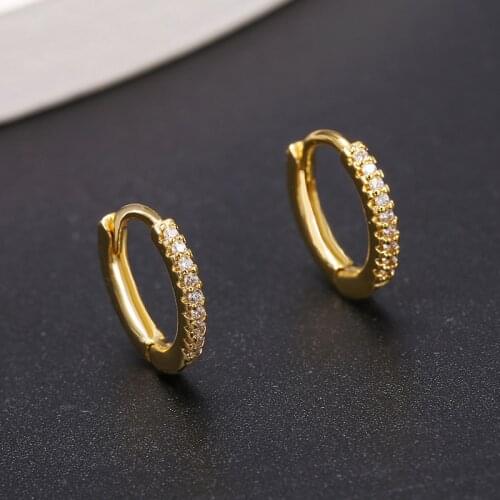 Top Quality Fashion Micro Mosaic AAA+ Zircon Circle Hoop Earrings Exquisite Ear Buckle Accessories Can Be Matched With Pendant
