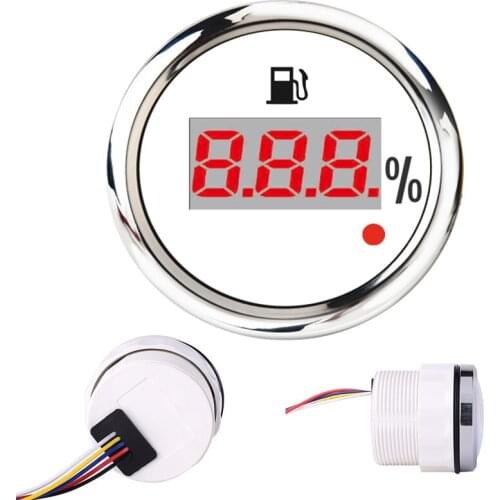 0-190ohm / 240-33ohm Digital Fuel Level Gauge For Boat Car Motor with Red Backlight