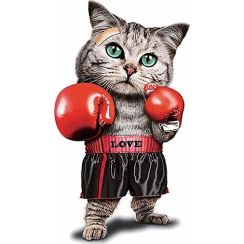 1PCS Cute Cat Dog Animal Heat Transfer Patch For Kids Clothes Decoration Washable Thermal Transfer Sticker Iron On Printing