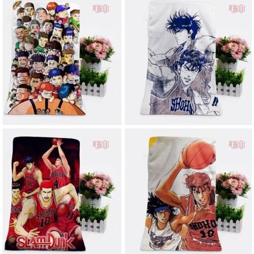 1PCS Slamdunk Fashion Customized Anime Bath Towels Handkerchief Soft Face Towel Cartoon Washcloth Unisex NEW