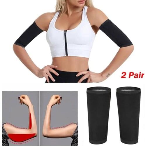 2Pcs Slimming Arm Shaper Sleeves Women Elastic Compression Arm Shaperwear Trimmer Sleeves Fitness Workout Sauna Sweat Body Wraps