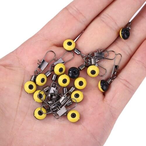 20pcs Fishing Float Rolling Swivel Supplies Tackle Tool Fishing Line Hook Swivels Shank Clip Connector Fishing Accessories