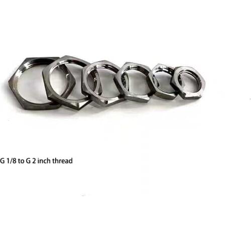 304 metal locking thin nut Hex pipe thread G pipe Metric M8 M10 M12 M14 M16 M18 M20 M22 M24 thread pipe joint fastener
