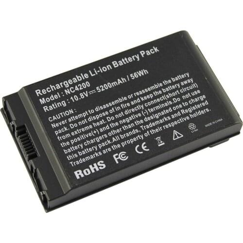 5200mAh for HP Laptop battery Compaq Business Notebook NC4400 TC4200 TC4400 4200 NC4200 381373-001 383510-001 HSTNNIB12 PB991A