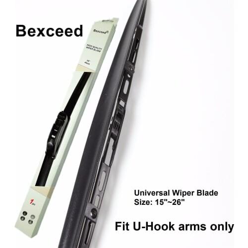 Bexceed New universal type with spoiler & prevent snow wiper blade fit Size 15" ~ 26", Fit U-Hook arms