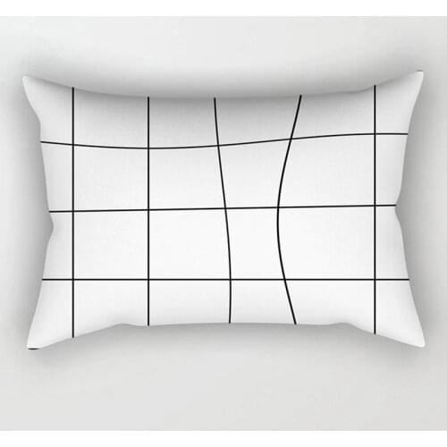 New Fashion Decorative Pillowcase Black/White Geometric Throw Cover Pillow Case Cushion For Living Room Sofa Square Home Decor