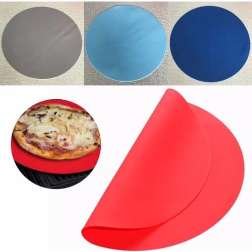 JX-LCLYL 30cm Silicone Round Baking Mat Oven Microwave Cookie Pizza Pastry Sheet Pad New