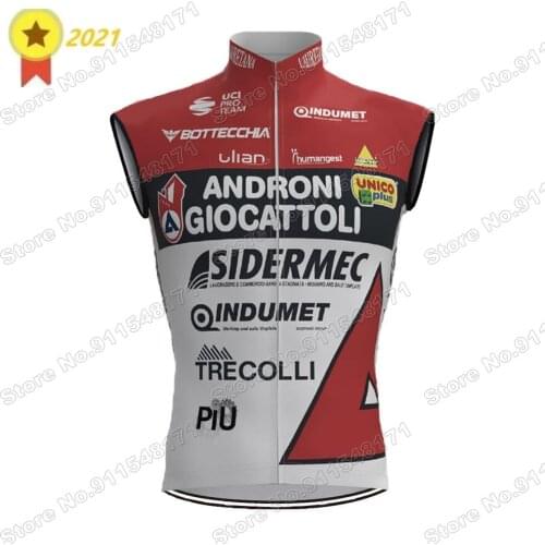 Androni Team 2021 Summer Sleeveless Jerseys Bicycle Vest Cycling Jersey Mens Warm Mountain Bike Clothing Maillot Gilet