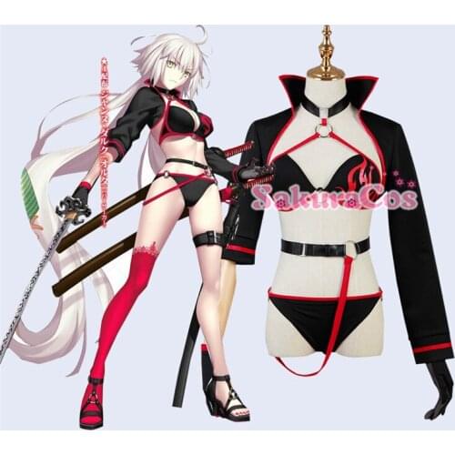 Anime Fate Grand Order FGO Alter Saber Bikini Swimsuit Jeanne d'Arc Cosplay Costume Halloween Party Outfit For Women 2020 New