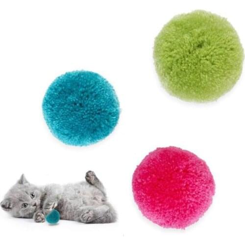 Colorful Rolling Ball Yarn Toy Cat Toy Interactive Cat Funny Cat Kitten Balls Toy Pet Supplies