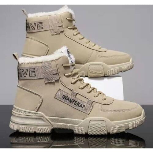 2020 Winter Men Boots New Men Casual High To Help Ankle Boots Cotton Shoes Shoes Men Waterproof Non-slip Warm Outdoor Snow Boots