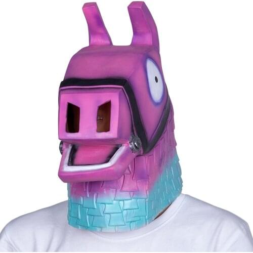 Weird Llama Rainbow Horse Latex Mask Game Alpaca Cosplay Props Priority Halloween Animal Fancy Dress