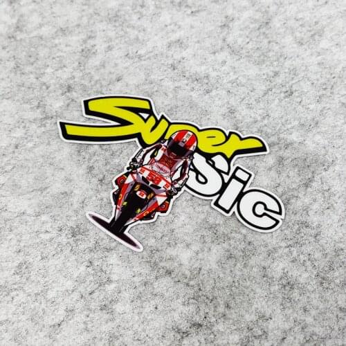 NO.S138 Motorcycle Racing 58 Super Sic Motor Racer ATV Motocross Helmet Fuel Tank Reflective Stickers and Decals