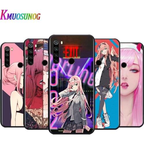 Zero two fanart cute For Xiaomi Redmi Note 4 4X 5 5A 6 7 8 8T 7S 9S 9T 10 10S 5G Pro Prime Max Silicone Balck Soft Phone Case