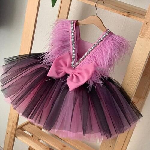 New Girls Dresses Princess V-Back Ball Gown Puffy Tulle Toddler Girl Children costume Flower Girl Dress Party Gown Photo Shoot